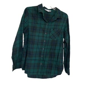 *⭐️ 3/$20* Old Navy The Classic Shirt Blue and Green Flannel